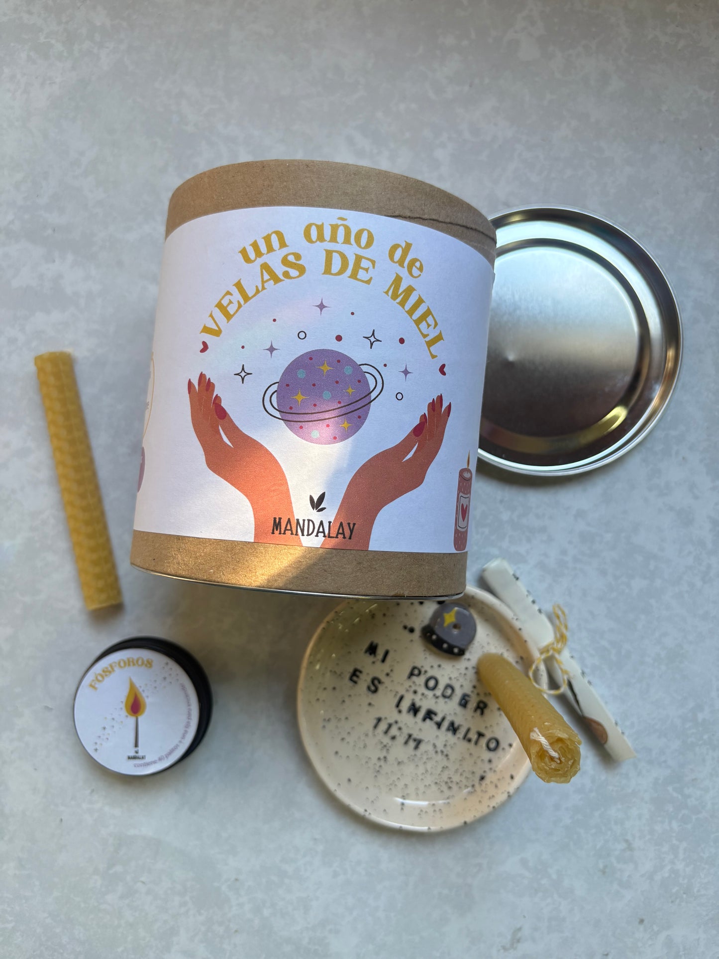 Un año de velas de miel - platito mi poder es infinito