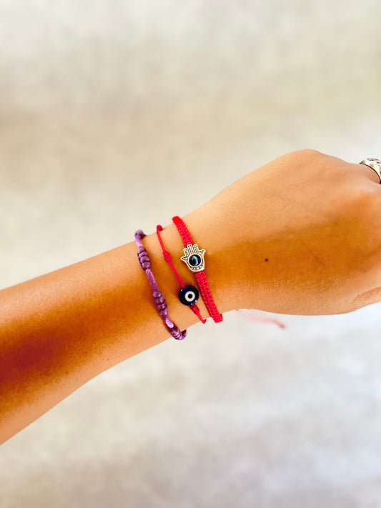 Pulsera roja mano de Fátima