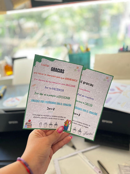 Papel plantable hoja A4