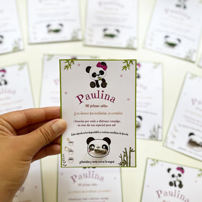 Tarjetas con cápsula biodegradable con semillitas