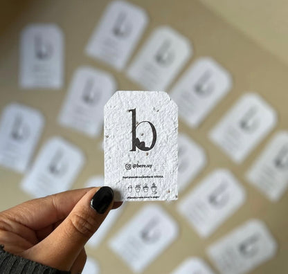 Tags de papel plantable x50