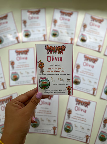 Tarjetas con cápsula biodegradable con semillitas