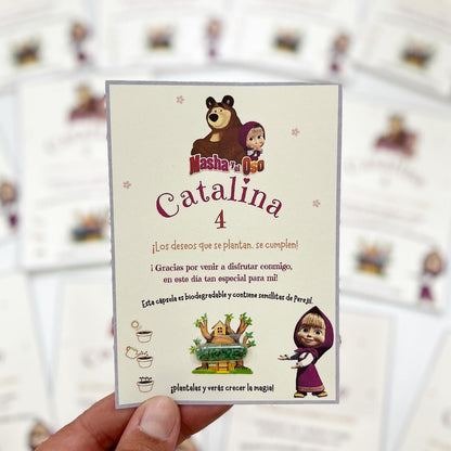 Tarjetas con cápsula biodegradable con semillitas